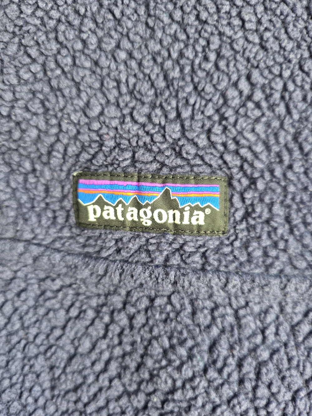 Patagonia Men's Shearling Button Fleece Pullover Navy XXL - Picture 5 of 15